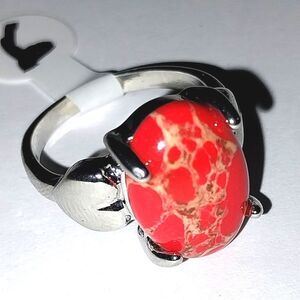 Vintage natural stone ring for women